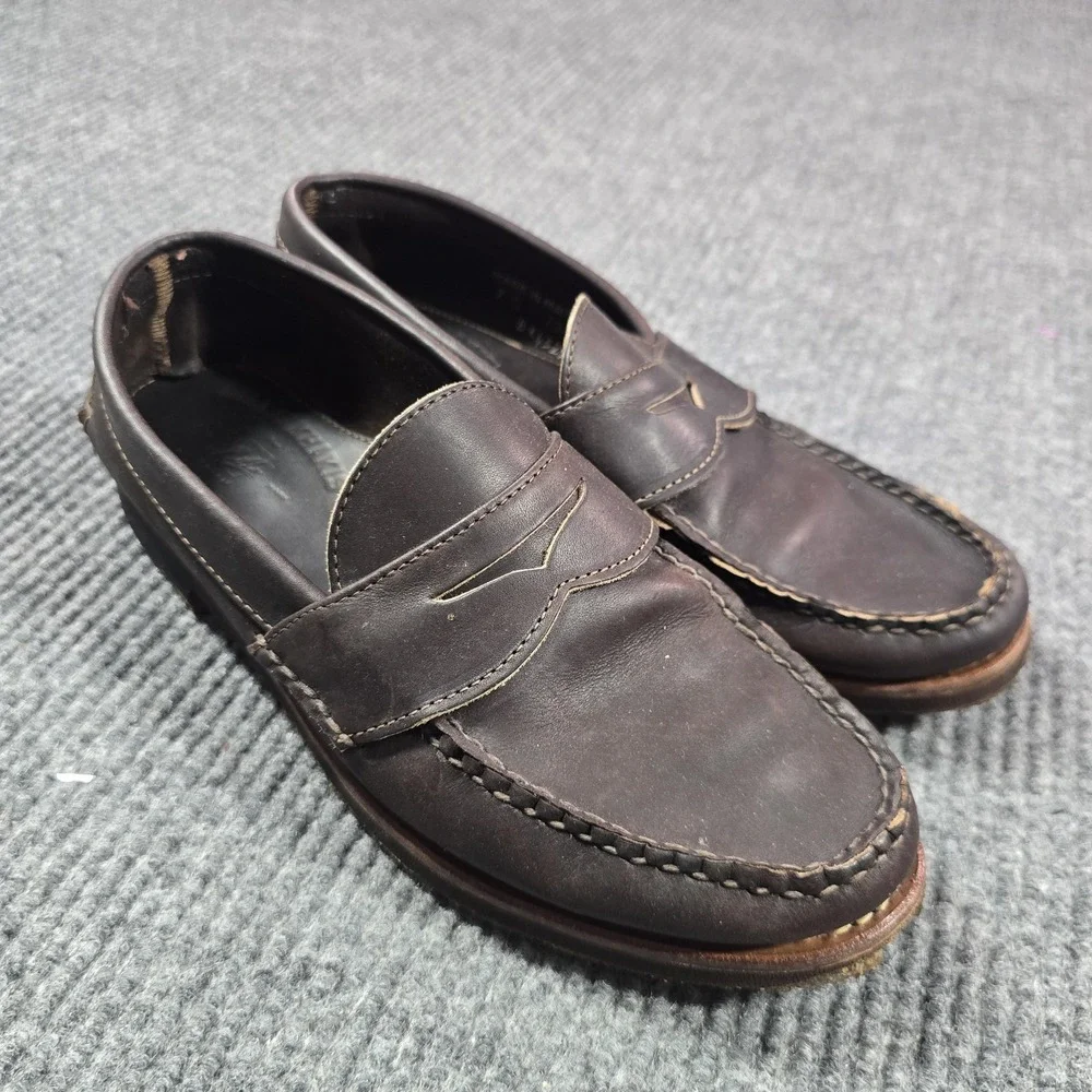 Bills Khakis X Rancourt Driving‎ Shoes Mens 9 D Brown Leather Lactae Hevea USA